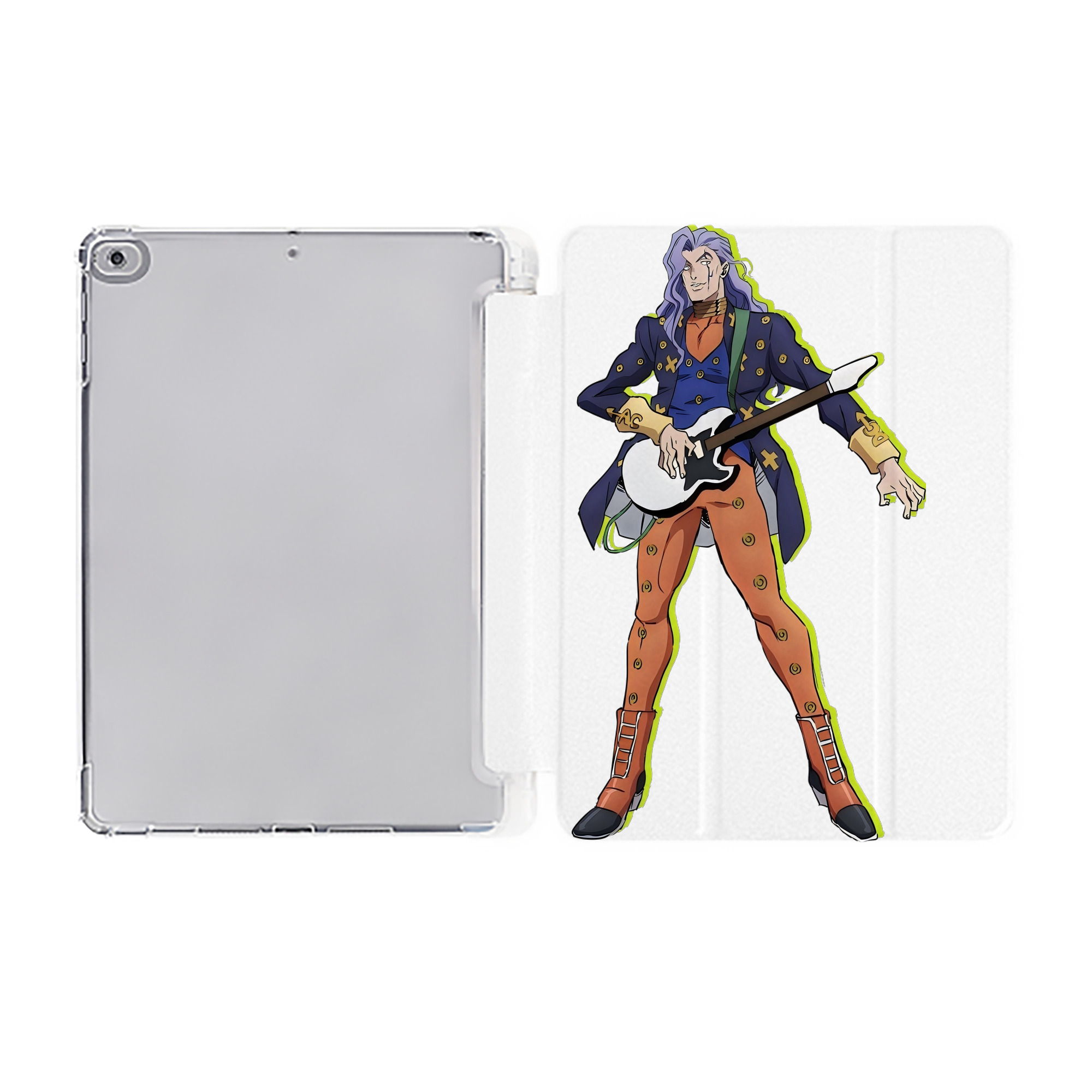 （画像用） ジョジョの奇妙な冒険 おといし あきら JoJo's Bizarre Adventure Akira Otoishi IPad ケース ペン収納付き 三つ折りスタンド PUレザー×シリコン 対応機種9.5/10.5/10.9インチ